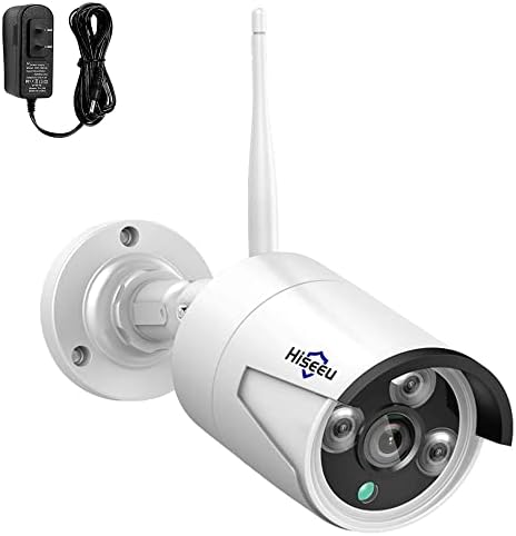 Hiseeu камера Додадете на 3MP на отворено безжична безбедносна камера, водоотпорен надворешно затворено 3,6мм леќи IR Cut Day & Night Vision со