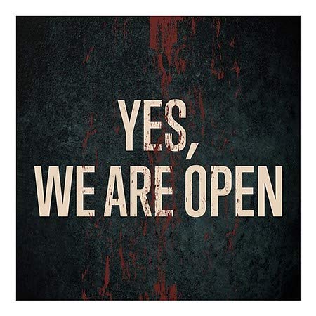 CGSignLab | „Да, ние сме отворени -растојание на 'рѓа“ прозорецот | 8 x8