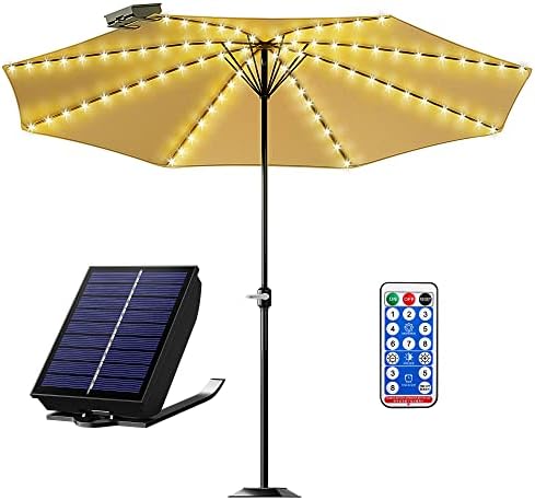 Светла за чадори за соларни патио соларно, 8 режими на осветлување, жици светла со клип, далечински управувач со чадори, светла