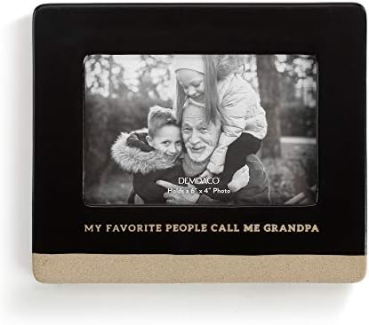 Демдако Моите омилени луѓе ме нарекуваат дедо елегантни црни 8 x 6,5 камени таблети рамка за слика