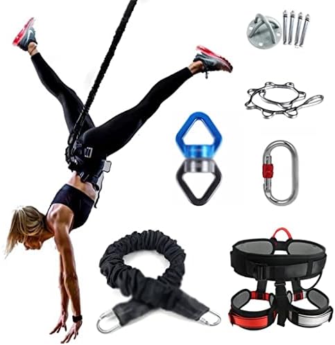 Lhllhl Bungee Dance Flying Suspent Suspent Rope Aerial Arial Anti- јога кабел за отпорност на опсег поставен тренинг фитнес домашна опрема