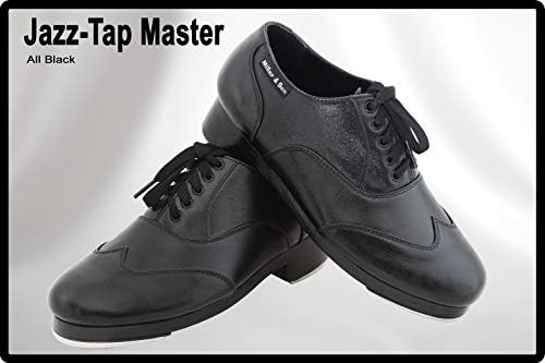 Чевли на Милер и Бен Тап, мајстор за џез-тап, сите црни професионални чевли за чешма