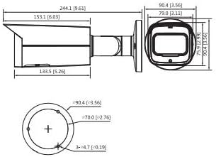 Dahua OEM HNC3V141T-IR-ZS-S2 4MP IR, WDR Starlight, камера со куршуми на отворено со 2,7 ~ 13,5 mm, RJ45 врска.