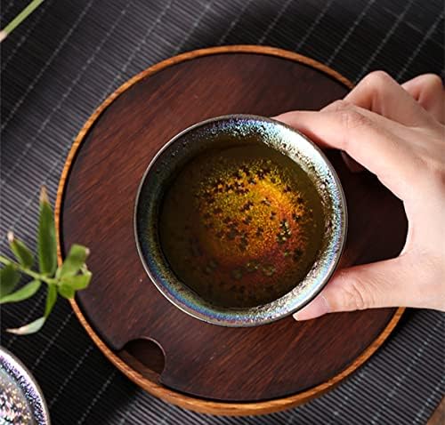 Шарена Jianzhan Tenmoku чаша чаша чаша сад антички кинески занаети за дизајнерска церемонија за колекција на антички стил направена