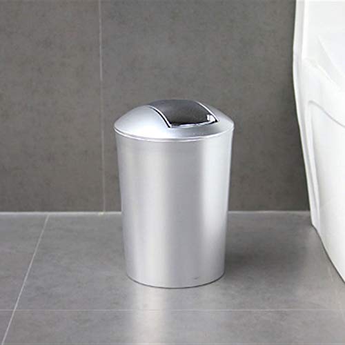 Zukeeljt Trash Can Create Creative European Style Electroplating Flip Cover Based Lash Can Hot Home Divивотна соба за складирање на тоалети Q149