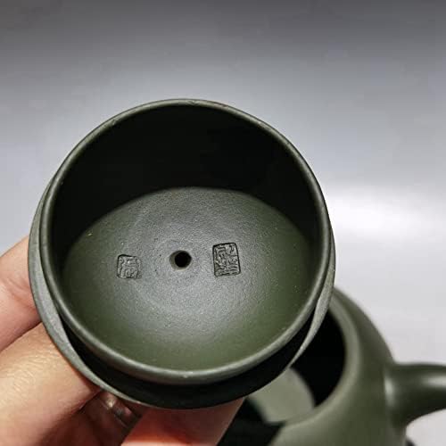 Lshacn Кинески јиксинг Зиша глинен чај Гонгфу постави виолетова глинена чајник зелена кал што виси монистра тенџере со булфтер 360 мл