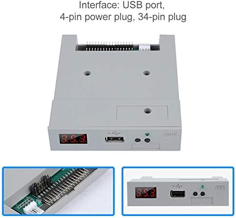 Fat32 Диск Емулатор, SFR1M44-U100 3.5 инчен 1.44 MB USB SSD Флопи Диск Емулатор Сет Вклучувајќи 1 USB Емулатор и 3 Завртки Практична