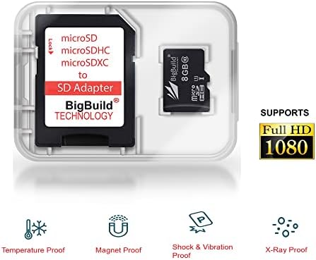 BigBuild Технологија 8GB Ултра Брз 80mb / s Microsdhc Мемориска Картичка За Lenovo A8, A7, A6 Забелешка, Z5/Z5s, Z6/Z6 Pro