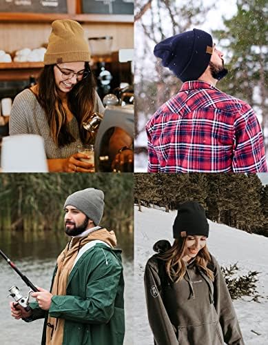 Зимска гравчиња со акрилик плетени капи за мажи жени меко топло унисекс манжетно гравче