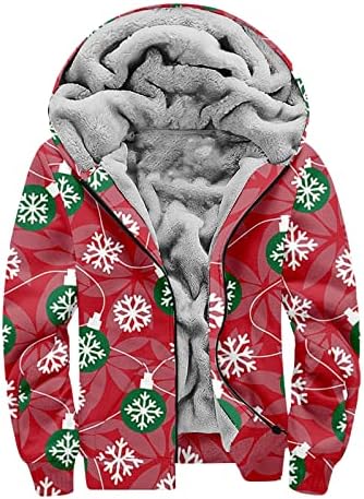 ADSSDQ преголема јакна, плус големина основна приморска качулка, целосен ракав Зимски вклопни топли џемпери графички графички16