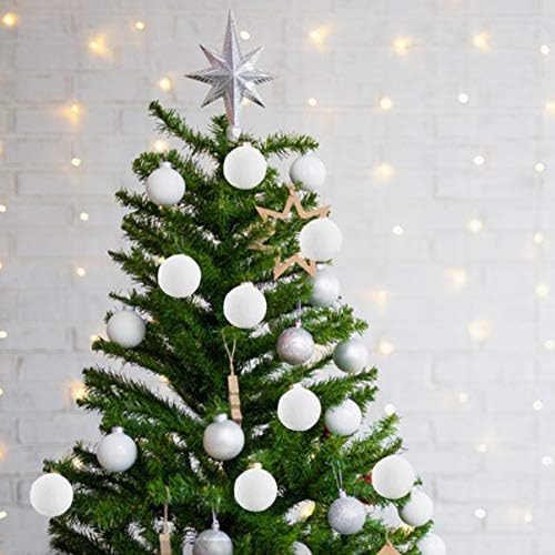Нубести 12 парчиња топки од пена за новогодишни украси за елкини полистиренски топки Божиќ висечки приврзоци за уметности занаетчиски материјали