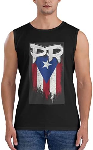 Машки кошули без ракави без ракави Порто Рико, маица без ракави за пливање
