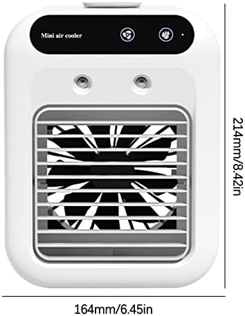 Мини преносни климатизери, телефонски заграда за дизајн на нем преносен AC со 3 брзини 2-10H мини климатик со USB мини вентилатор тивок личен