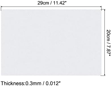 Меканиксот Смали пластичен лист, 11.42x7.87x0.012 инчи сурова изшкуркана топлина филмови за смалување хартија за креативен занает проucирен 5 пакет