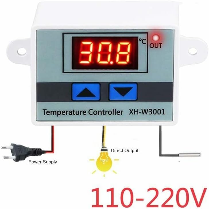 Прекинувач за дигитален контролер на дигитална LED контролер на температурата со водоотпорна сонда за греење на сондата Електронски термостат