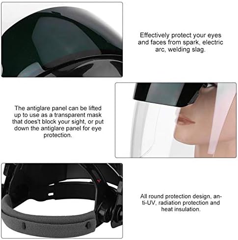 MJCDHMJ заварување, лак леќа заварување леќа полирање маска анти-отсјај двојно поздравниот панел шлем маска аргон лак заварување заварување