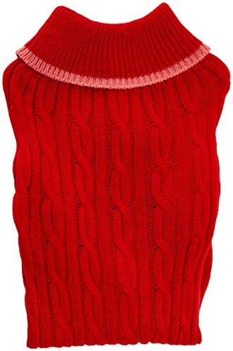 Производи за етички миленичиња 23980017: Класичен кабел за џемпери за модни миленичиња црвен д -р
