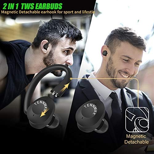 ТЕНМАК 2 Во 1 Спорт &засилувач; Секојдневен Вистински Безжични Слушалки, SMARTPRO Bluetooth Слушалки Во Уво БЕЗЖИЧНИ TWS Слушалки Со Микрофон