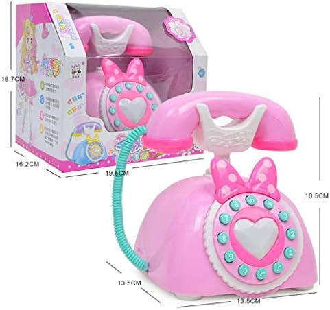 Баоблазе Електричен Телефонски Телефон Деца Двојазична Играчка Подарок-Розова Боја