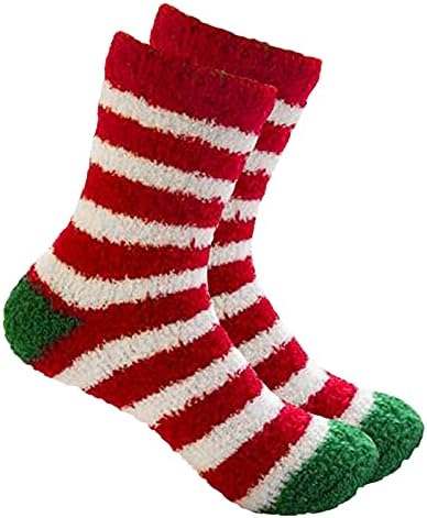 Никеоне Божиќни Чорапи Жени Шарени Меки Меки Секојдневни Чорапи На Екипажот Божиќен Принт Ирваси Атлетски Затворени Чорапи За Жени