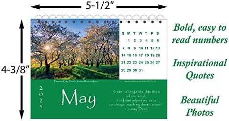 2023 Календар За Работна Површина Во Мичиген-Прекрасни Фотографии Од Мичиген - Инспиративни цитати за секој месец-календар За стенд - ап