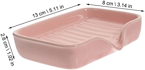 Зеродеко керамички сапун сапун сапун само одводнување бар сапун држач за водопади сапун сапун заштеда за заштеда за кујна бања розова