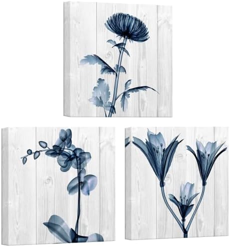 Yeilnm цвет цвеќиња нафта печатење платно wallидни уметности сини транспарентни цвеќиња слика печати рустикални цветни слики уметнички