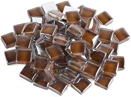 Плочки од мозаик - Кристално стакло квадратни масовни мозаични плочки асортиман - стаклена плочка од мешани бои 1х1 см - 100 парчиња занаетчиство