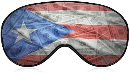 Порториканско Знаме На Долар Пари Маска За Спиење За Очи Мека Смешна Сенка За Очи Капак За Очи Маска За Спиење За Патување
