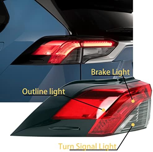 Задна предводена светлина на опашката, левата странична ламба за сопирачка, за Toyota RAV4 2019 2020 2021, заменете го 81560-0R090, TO2804148