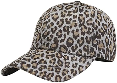 Женски леопард капи бејзбол капачиња ретро гроздобер прилагодлив ременбек неконструиран спортски тато капа за мажи жени