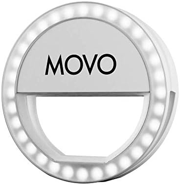 Movo PRL - 1 Клип-На Мобилни Селфи Прстен Светло со 36 Ултра-Светли LED, 3 Излезни Нивоа, Компатибилни со iPhone, iPad, Андроид Паметни Телефони,