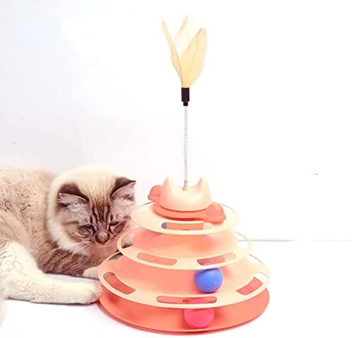Оалк мачка игра играчка игра диск задевајќи мачка за мачки простор кула кула интерактивна играчка домашно милениче