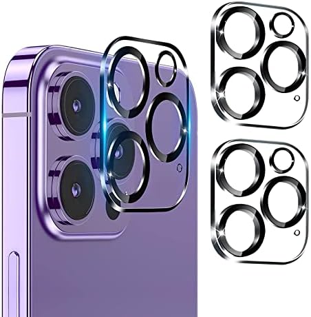 Corefyco Direct 3 пакет за iPhone 14 Pro - Максимален заштитник на леќи за камера, 9H калено стаклено покритие, анти -гребење, Ultra
