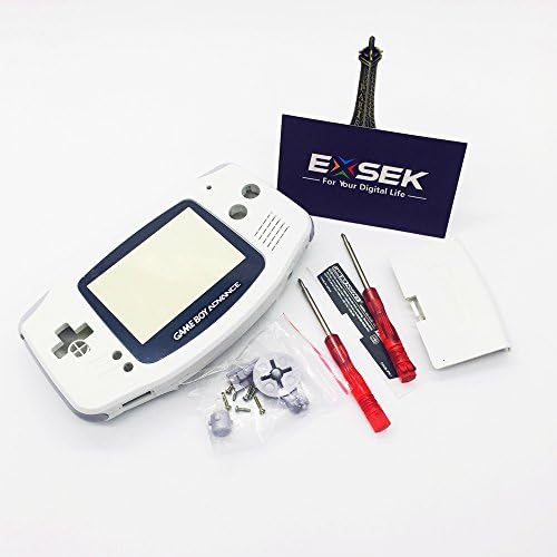 EXSEK Ограничено Бело Издание GBA Домување Школка Замена Пакет Компатибилен Со Gameboy Однапред