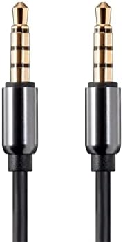 Моноприс Оникс Серија Помошни 3.5 мм ТРС Аудио &засилувач; Микрофон Кабел, 3ft-Црна