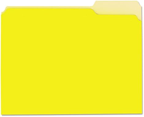 Универзална 12304 Рециклирани Папки За Внатрешни Датотеки, 1/3 Исечете Го Горниот Таб, Буква, Жолта, 100/Кутија