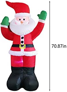 6ft надувување Дедо Мраз на отворено во затворен простор, Декорација на надувување на Дедо Мраз во 2023 година со голема торба за подароци
