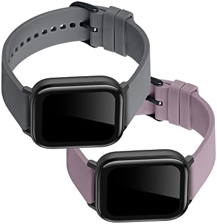 KWMobile Watch Lands компатибилни со Huami Amamfit GTS / GTS 2 / GTS 2E / GTS 3 - Сет на ленти од 2 замена силиконски опсег - темно