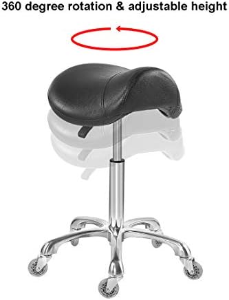 Стол столче за столче за салони за маса за масажа, сечење на салони, столче за тркалање со тркала со прилагодлива висина