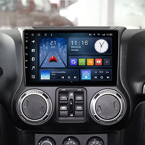 Aumume 10.1 инчи Android 10 Двоен Din Автомобил Стерео За Џип Гранд Cherokee 2005-2011 Џип Wrangler/Неограничен 2007-2018 Dodge Полнач 2008-2010