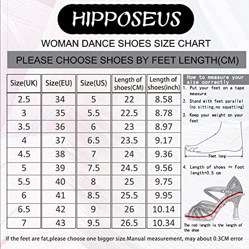 Hipените за латински танцувачки чевли на хипосеус се лизгаат на салса салса бахата перформанси вежбаат танчерски чевли