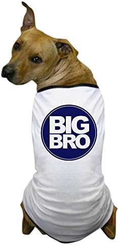 Cafepress Circle Big Bro Blue Blue Dog Thirt Cog Dog T-Shirt, облека за миленичиња, смешна костум за кучиња