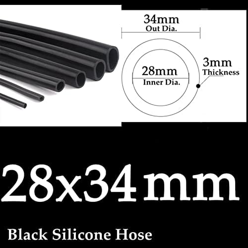 Cliuyou-силиконски цевки 1м ID 10 ~ 50мм црна силиконска цевка Флексибилна воздушна пумпа за црево Аквариум мека гума црево отпорна на топла цевка