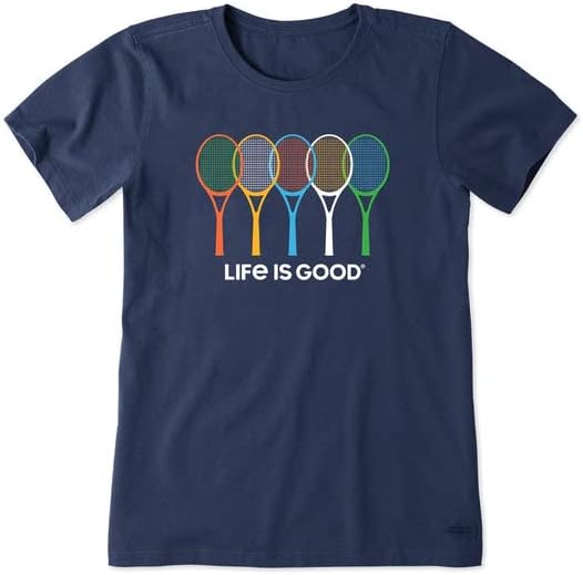 Животот е добар. Женски тениски спектар SS Crusher Tee, најтемна сина боја, екстра мала