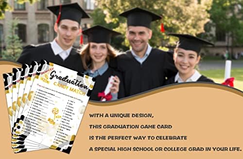 Игри За Забава за дипломирање-Картички За Натпревари Со Бонбони За Постдипломски Студии-Украси За Забави За Дипломирање 2022 - Материјали