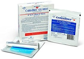 Medline CRR101053Z Carradres Clear Hydrogel Sheets, 4 x 4
