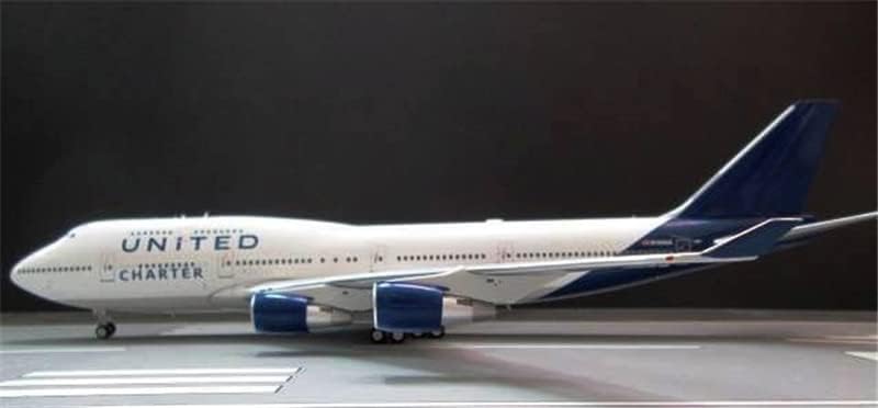 Jfox United Повелбата за Боинг 747-400 N194UA со Stand Limited Edition 1/200 Diecast Aircraft Prefuilt Model