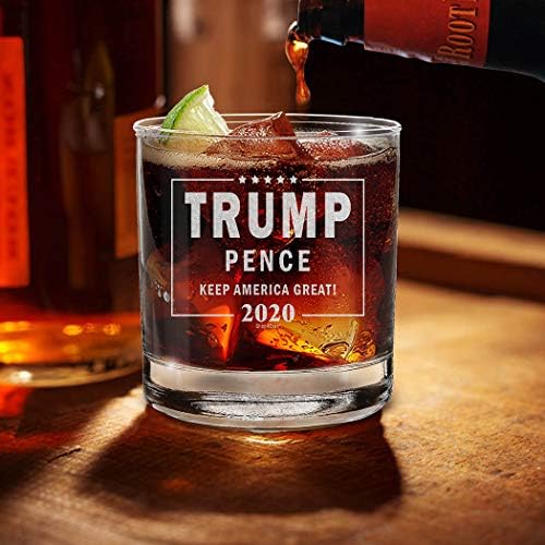 продавницата4евер Трамп Пенс Чувајте Ја Америка Одлична 2020 Врежано Стакло За Виски