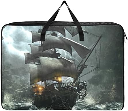 Алаза Пиратски Брод Екстра Голема Торба За Складирање Заштеда На Простор Торба За Перење Утешител Постелнина Багаж Торба Облека